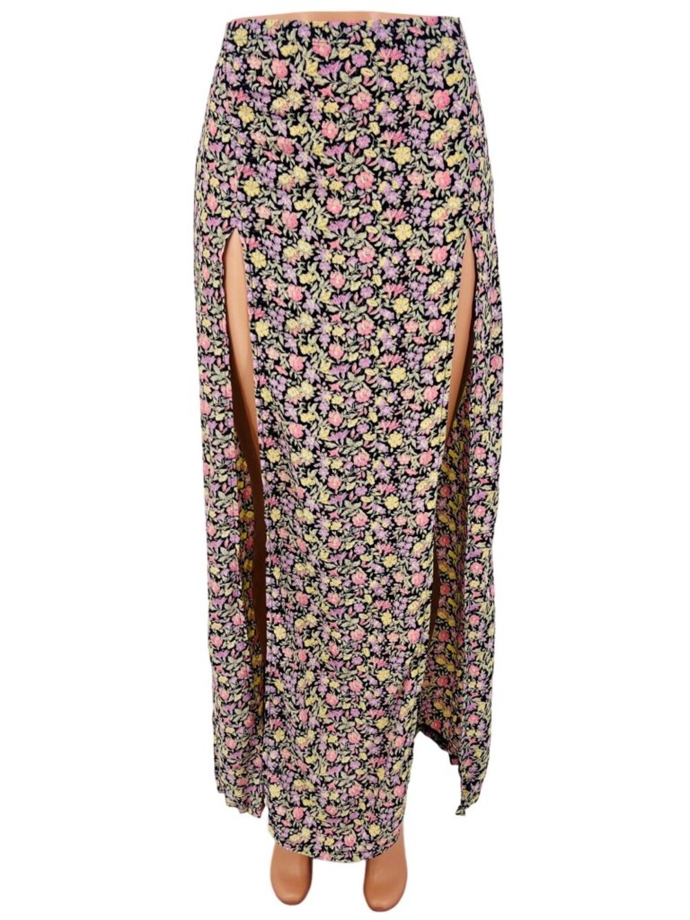 Brandy Melville Floral Double Slit Maxi Skirt S | Boho Cottagecore Y2K John Galt - Picture 16 of 16